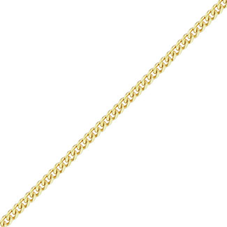 2.8mm 14K Gold Heavy Curb Link Chain Necklace