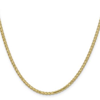 2.8mm Flat Parisian Wheat Chain Necklace in 14K Gold
