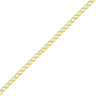 2.8mm 14k gold open curb link chain necklace