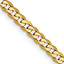 2.9mm Curb Chain Necklace, 14K Solid Gold 5