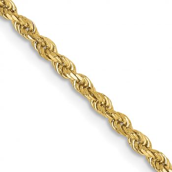 10K Gold 2mm Diamond-Cut Rope Chain 2