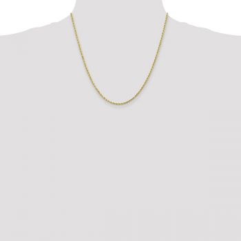 10K Gold 2mm Diamond-Cut Rope Chain 4