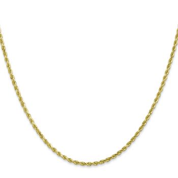 10K Gold 2mm Diamond-Cut Rope Chain