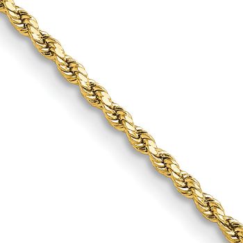 2mm Hollow Rope Chain 14K Gold