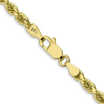 10K Gold 3.5mm Diamond-Cut Rope Chain Necklace 3