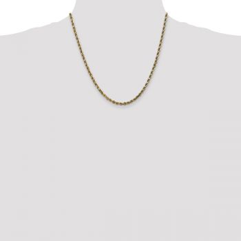 10K Gold 3.5mm Diamond-Cut Rope Chain Necklace 4