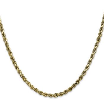 10K Gold 3.5mm Diamond-Cut Rope Chain Necklace