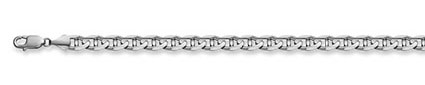 3.75mm 14k white gold mariner link chain necklace