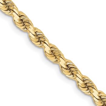 10K Gold 3.75mm Diamond-Cut Rope Chain 2
