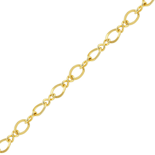 3.7mm 14K gold figure 8 chain necklace