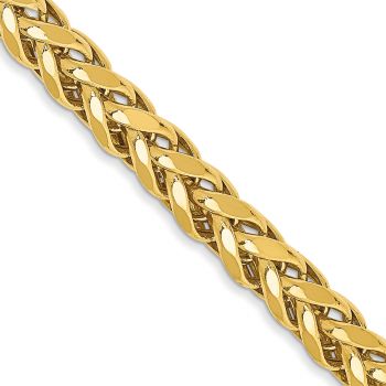 3.7mm 14K Gold Semi-Solid Diamond-Cut Parisian Wheat Chain 2