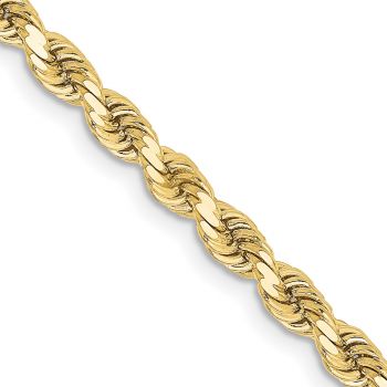 10K Gold 3.25mm Diamond-Cut Rope Chain 2