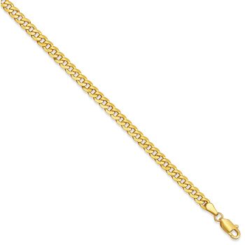 20 Inches 3mm 14K Gold Curb Link Chain Neklace 2