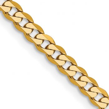 Italian 10K Gold 3mm Curb Chain 2
