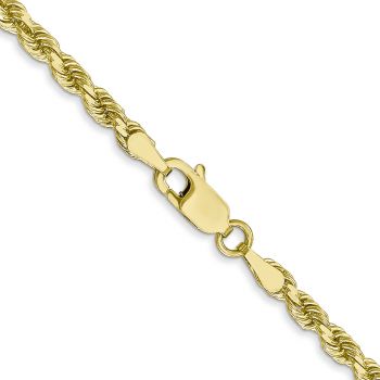 10K Gold 3mm Diamond-Cut Rope Chain Necklace 3