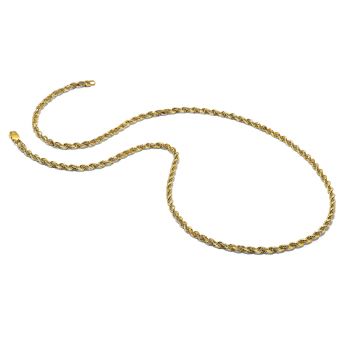 10K Gold 3mm Diamond-Cut Rope Chain Necklace 4