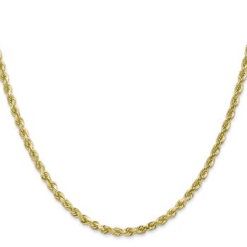 10K Gold 3mm Diamond-Cut Rope Chain Necklace
