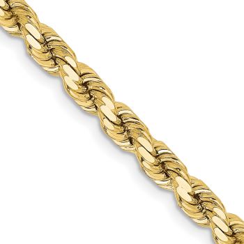 10K Gold 4.25mm Diamond-Cut Rope Chain 2