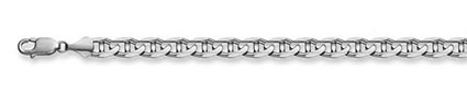 4.5mm 14K White Gold Mariner Chain Necklace