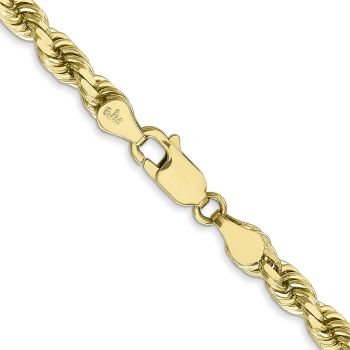 10K Gold 4.5mm Diamond-Cut Rope Chain Necklace 3