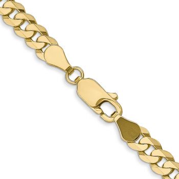Italian 10K Gold 4.75mm Curb Link Chain 3