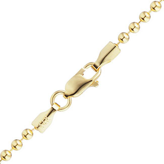 4mm 14K Gold Ball Chain Necklace