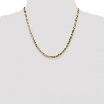Italian 10K Gold 4mm Curb Link Chain Necklace 4