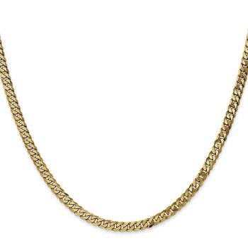 Italian 10K Gold 4mm Curb Link Chain Necklace