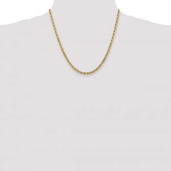 10K Gold 4mm Diamond-Cut Rope Chain Necklace 4