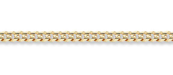 14K Gold 4mm Curb Link Chain
