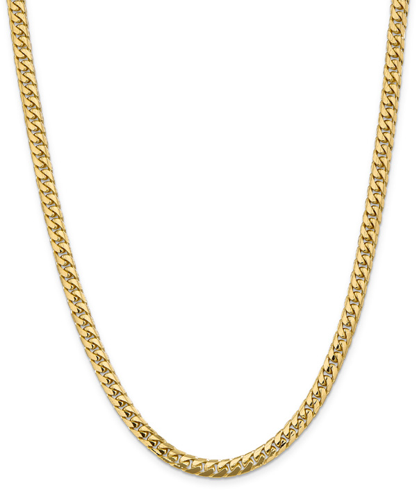 5.5mm 14K Gold Miami Cuban Chain Necklace, 20