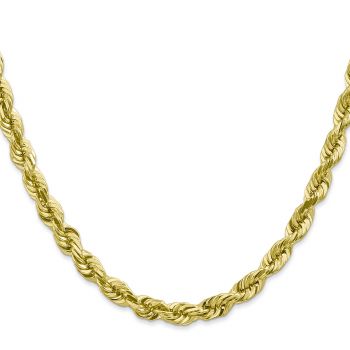 10K Gold 5.5mm Diamond-Cut Rope Chain