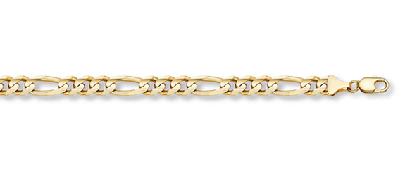 14K Gold 5.25mm Figaro Link Chain
