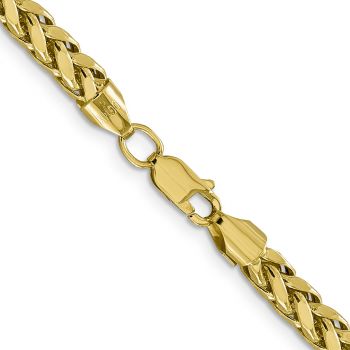 5mm Semi-Solid Diamond-Cut Parisian Wheat Chain in 14K Gold 3