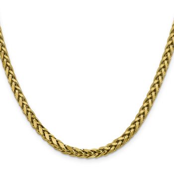 5mm Semi-Solid Diamond-Cut Parisian Wheat Chain in 14K Gold