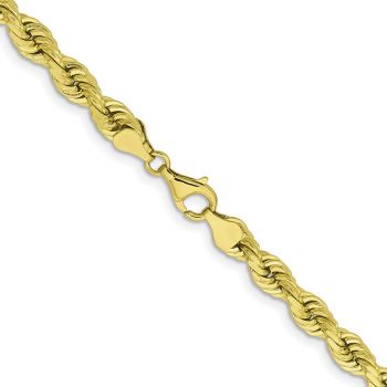 Heavy 10K Gold 6.5mm Diamond-Cut Rope Chain 3