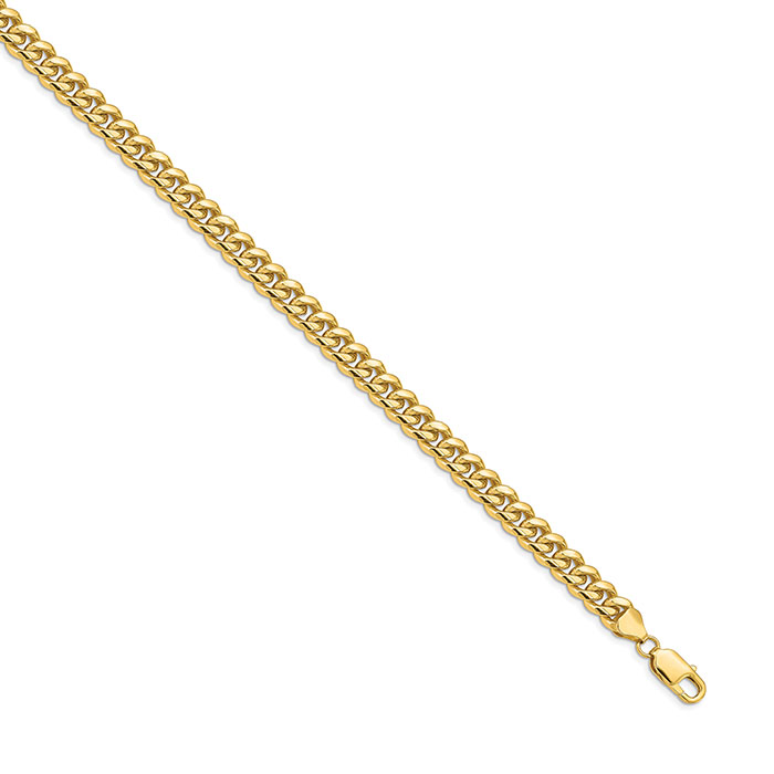 6.75mm miami cuban link chain necklace 14k solid gold