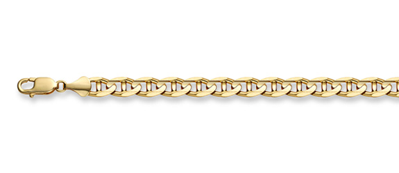 14K Gold 5.25mm Mariner Link Bracelet