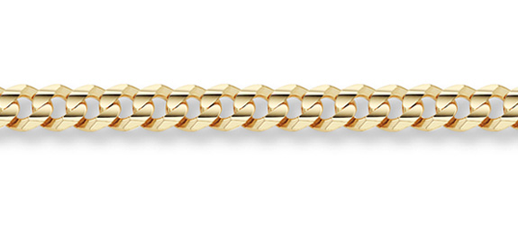 14K Gold 7mm Curb Link Chain