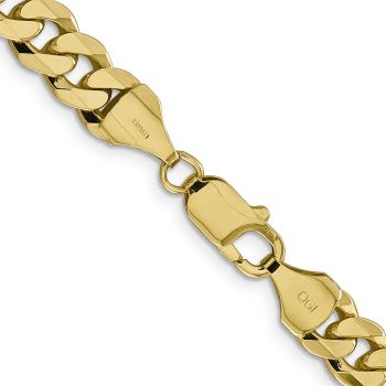 10K Gold 8.25mm Heavy Curb Chain Necklace 3
