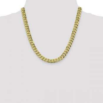 10K Gold 8.25mm Heavy Curb Chain Necklace 4