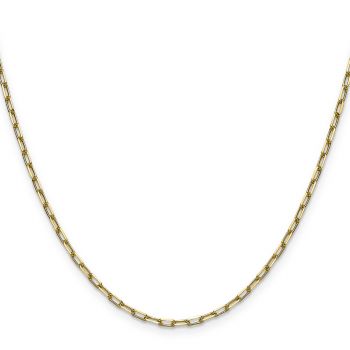 Italian 14K Gold 2.1mm Paperclip Link Chain Necklace