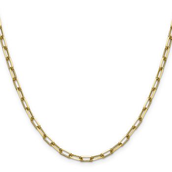 Italian 14K Gold 3.4mm Paperclip Link Necklace