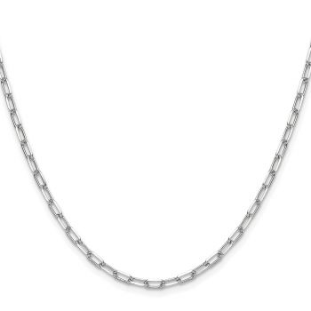 Italian 14K White Gold 3mm Paperclip Link Chain