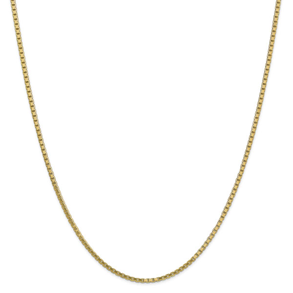 1.9mm 14K Gold Box Chain Necklace