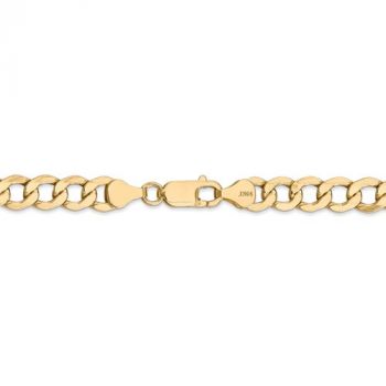 14K Gold Men's Open Curb Bracelet (8mm) 2