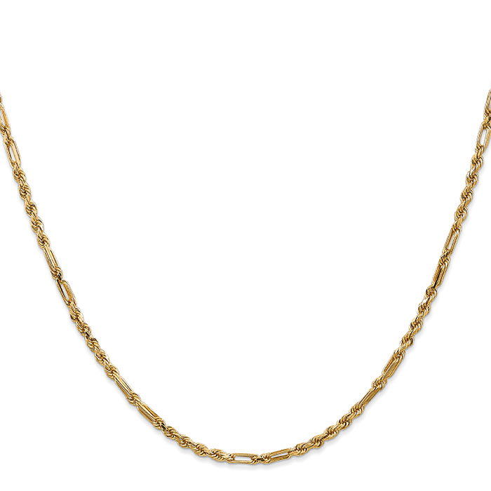 2.5mm Milano Chain 14K Solid Gold﻿