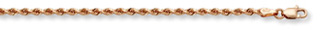 14K Rose Gold Rope Anklet (1.8mm)