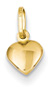Italian Small Puffy Heart Charm, 14K Gold
