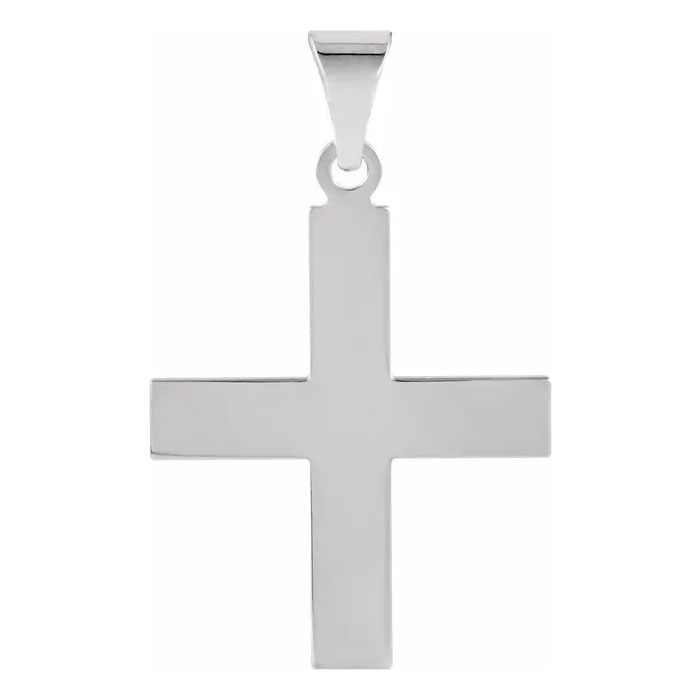 14K White Gold Women's Greek Cross Pendant